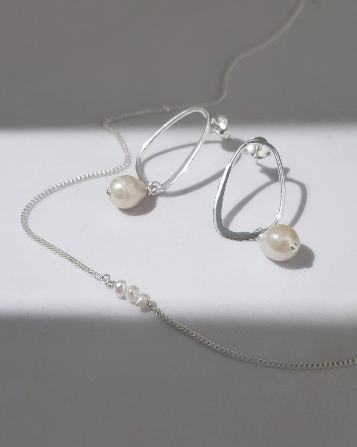Wonky Drop Pearl earrings