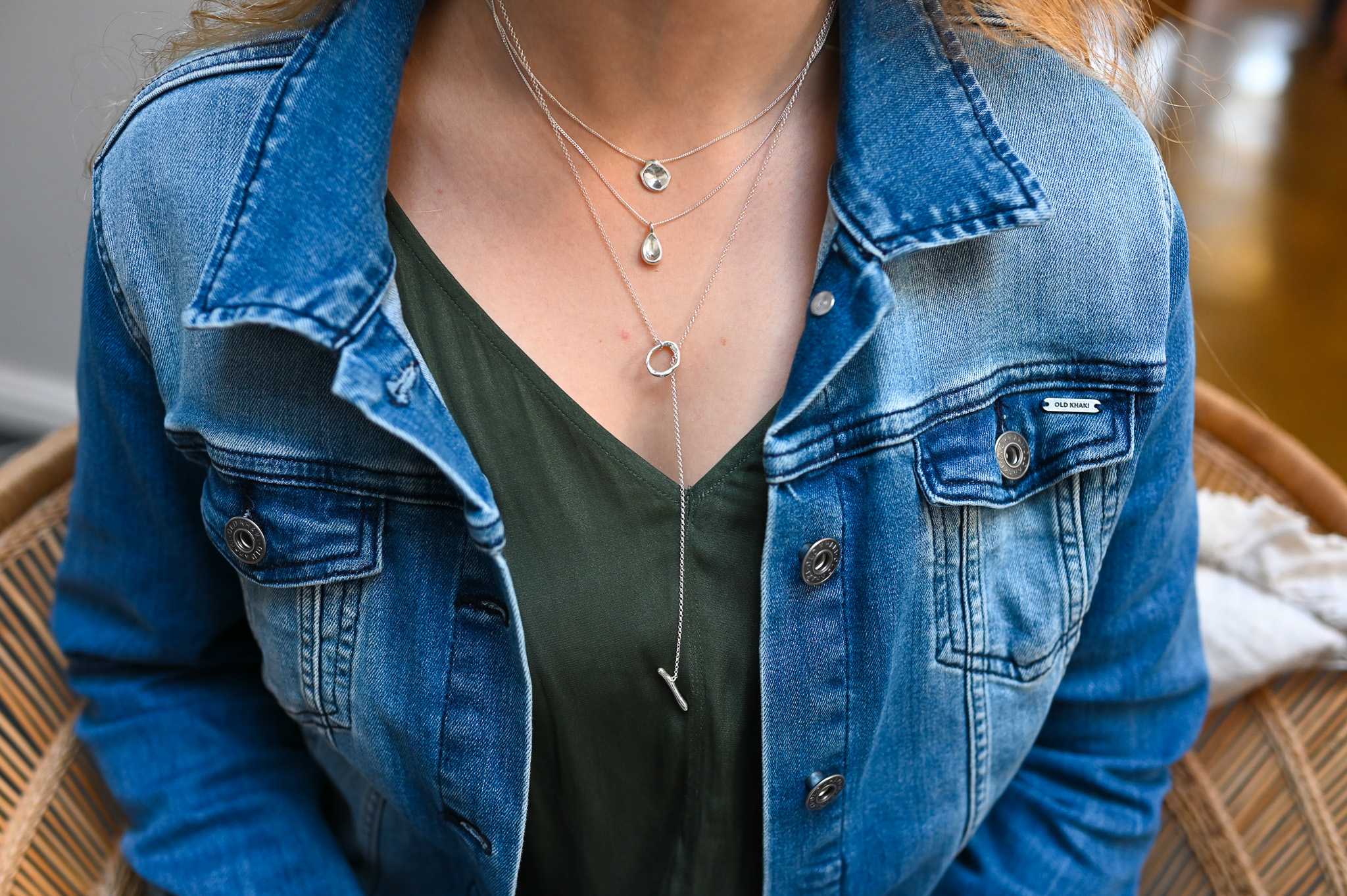 Organic Wonky Lariat Necklace