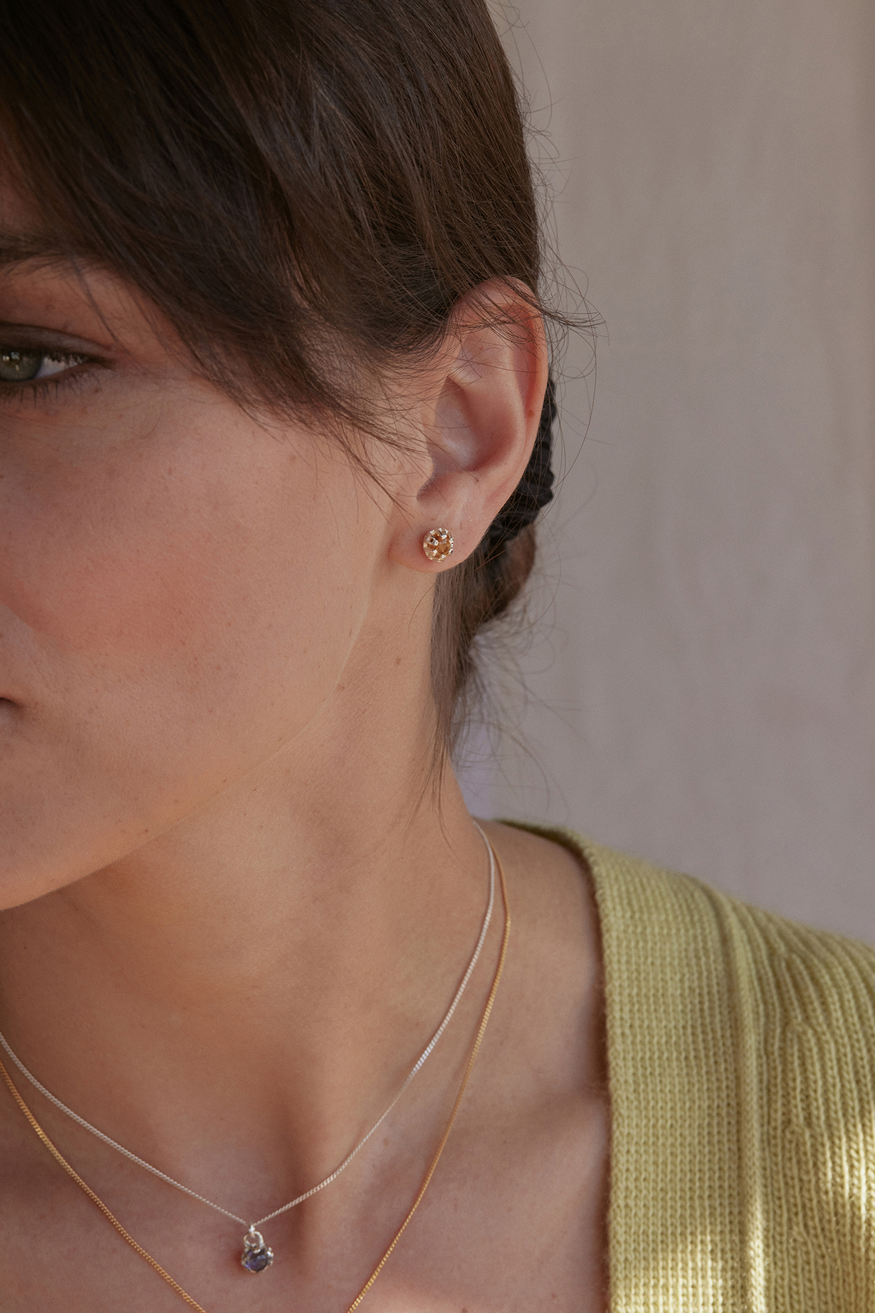 Protea Cabochon Stud Earrings