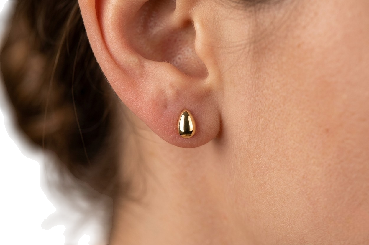 9ct Gold Mini Flow Stud