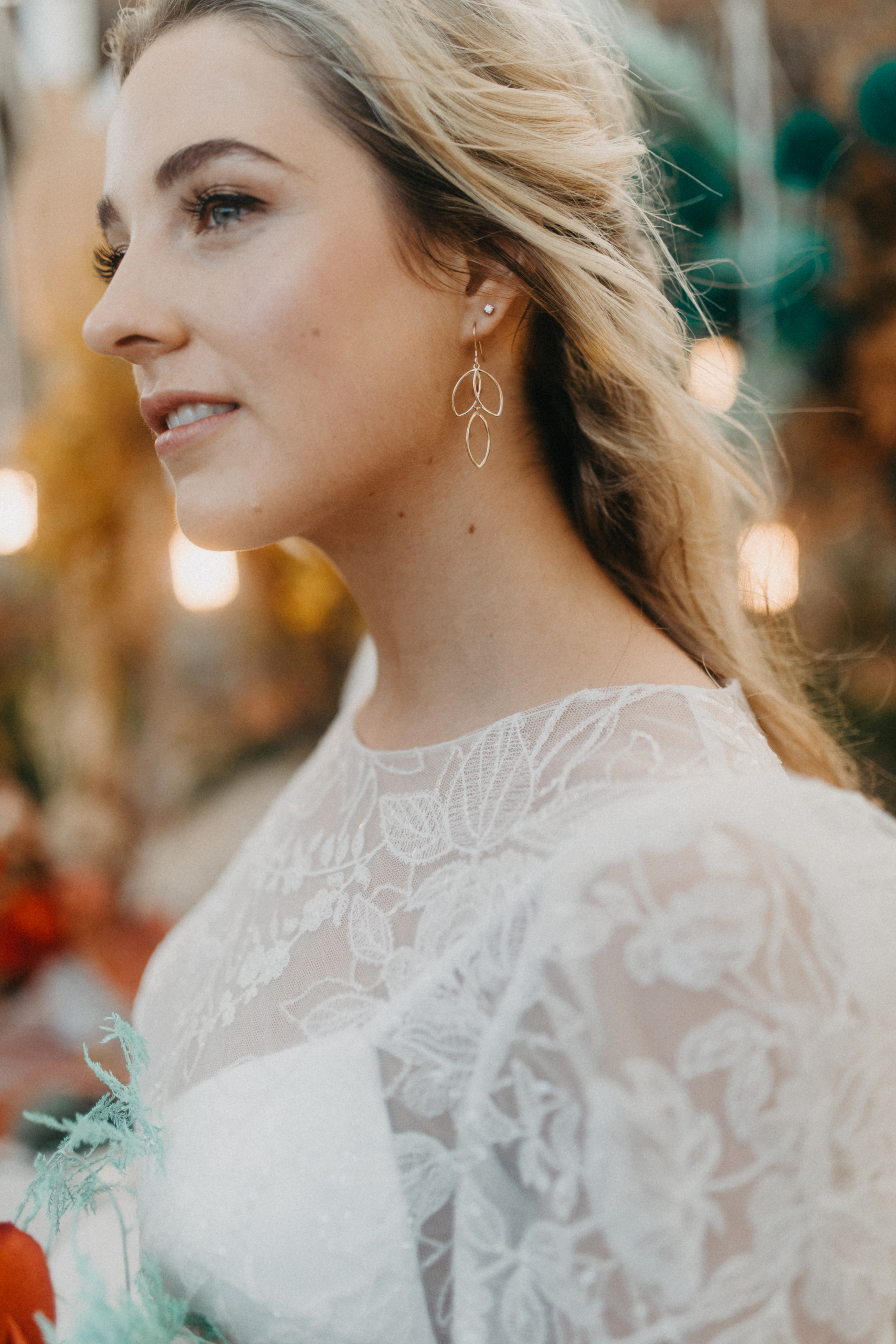 Elderflower earring - Gold