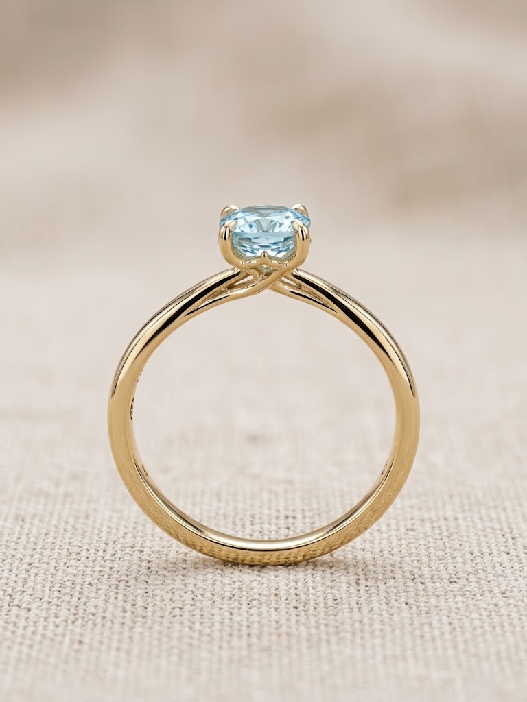 9ct Yellow Gold Water Lily Ring